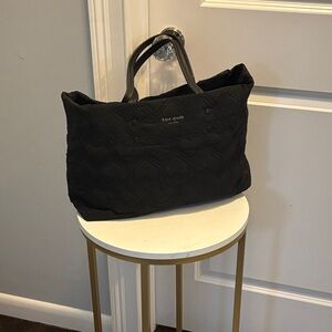 Kate Spade Black Quilted Tote Bag